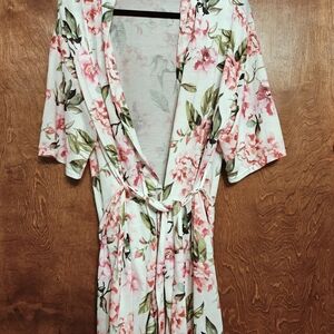 Show Me Your MuMu Pink and Green Floral Robe